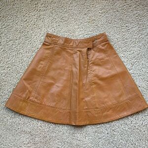 Bebe rust brown Leather Skirt size 8